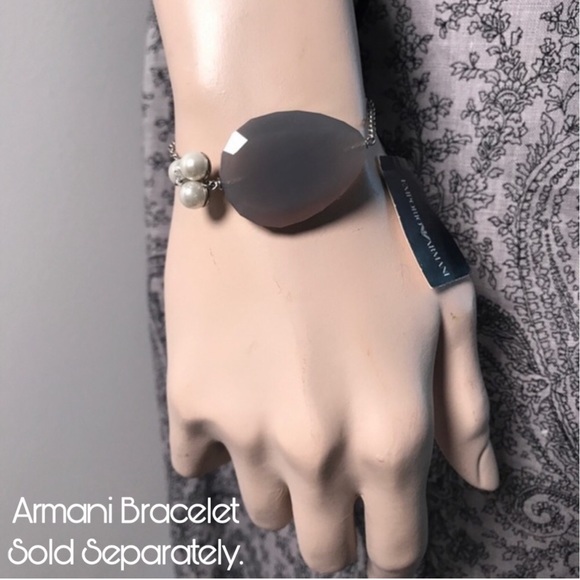 GIORGIO ARMANI Sterling Silver Pearl Necklace NEW! - Picture 7 of 7